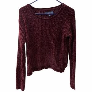 Aeropostale maroon knit sweater